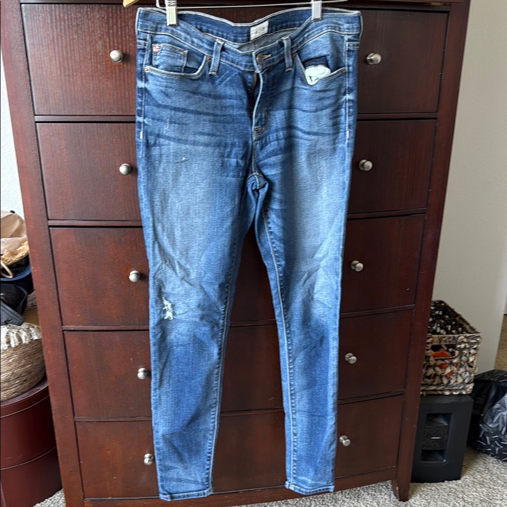 Hudson Jeans Distressed Blue Denim